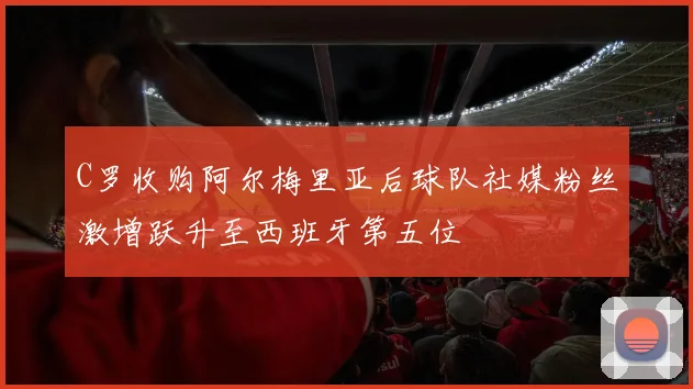 C罗收购阿尔梅里亚后球队社媒粉丝激增跃升至西班牙第五位